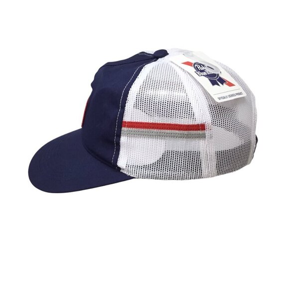 Pabst Blue Ribbon Beer NWT PBR Hat Cap Mesh Snapback Officially Licensed Patch - Picture 3 of 8